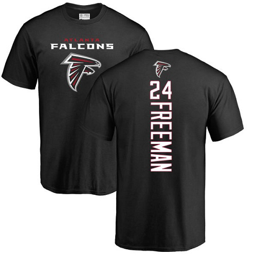 Atlanta Falcons Men Black Devonta Freeman Backer NFL Football #24 T Shirt->atlanta falcons->NFL Jersey